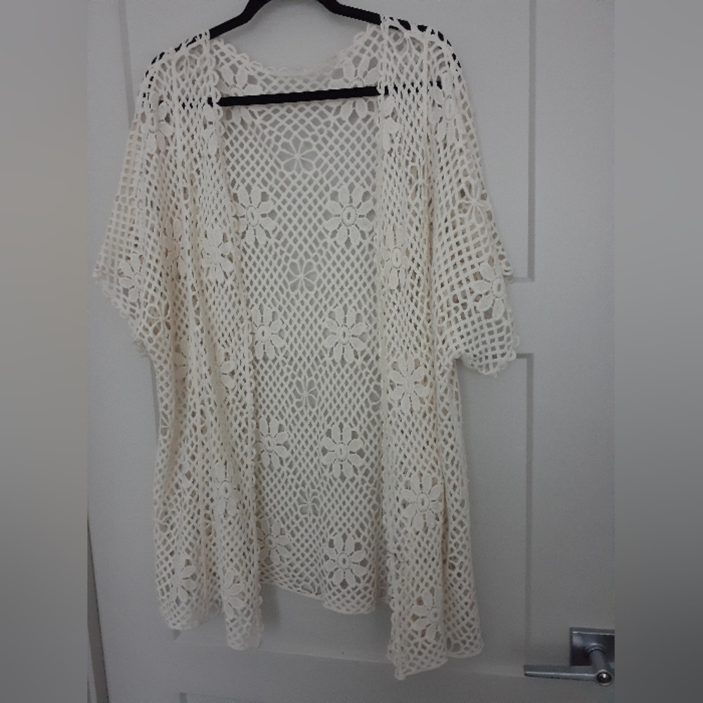 Floral Macrame Style Cardigan - Picture 3 of 11